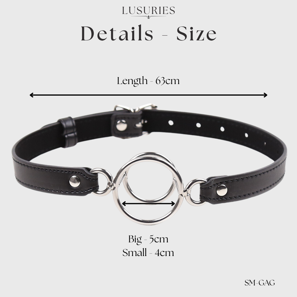 LUSURIES | Mouth Gag | Premium Material Double O Steel Mouth Gag - BDSM Roleplay