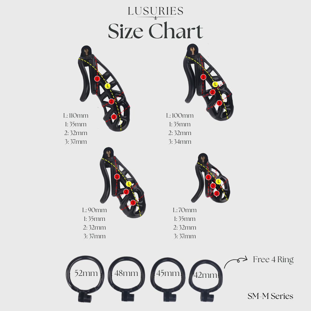LUSURIES | SM-M Series | LusLock - Origin | Adult Sex Toy For Man Chastity Cock Lock - BDSM Fetish