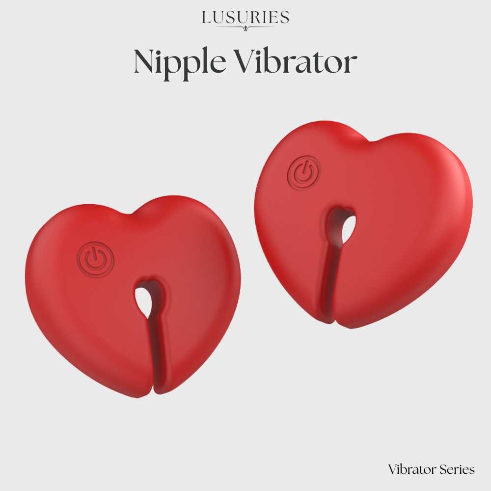 LUSURIES | Vibrator Series | Heart Clamps & Nipple Vibrator - 12 Vibration Modes with USB Magnetic Charging