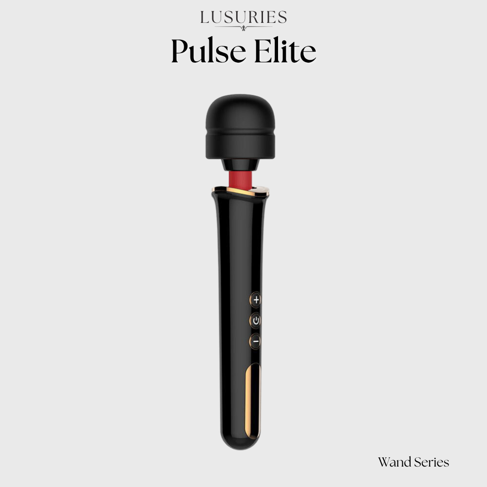 LUSURIES | Wand Series | Personal Body Massager – Portable Waterproof Silicone Sensual Toy with Multiple Vibration Modes (Pulse Elite)