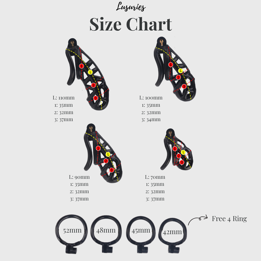 LUSURIES | LusLock | Origin - Adult Sex Toy | For Man | Chastity Lock - BDSM Fetish