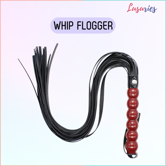 LUSURIES - Whip Flogger - Whip with Gourd Handle Adult Sex Toy Fetish BDSM