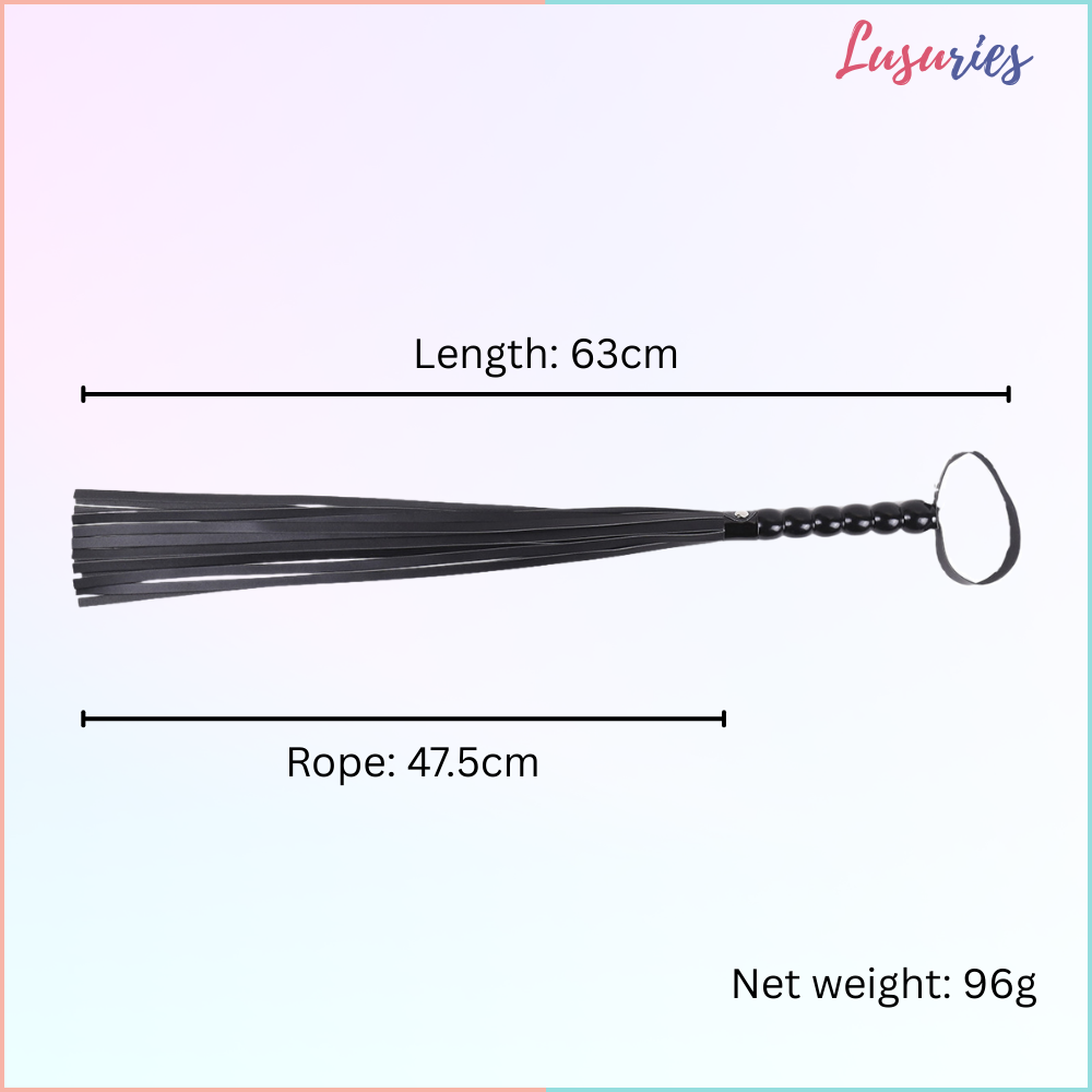 LUSURIES - Whip Flogger - Whip with Gourd Handle Adult Sex Toy Fetish BDSM