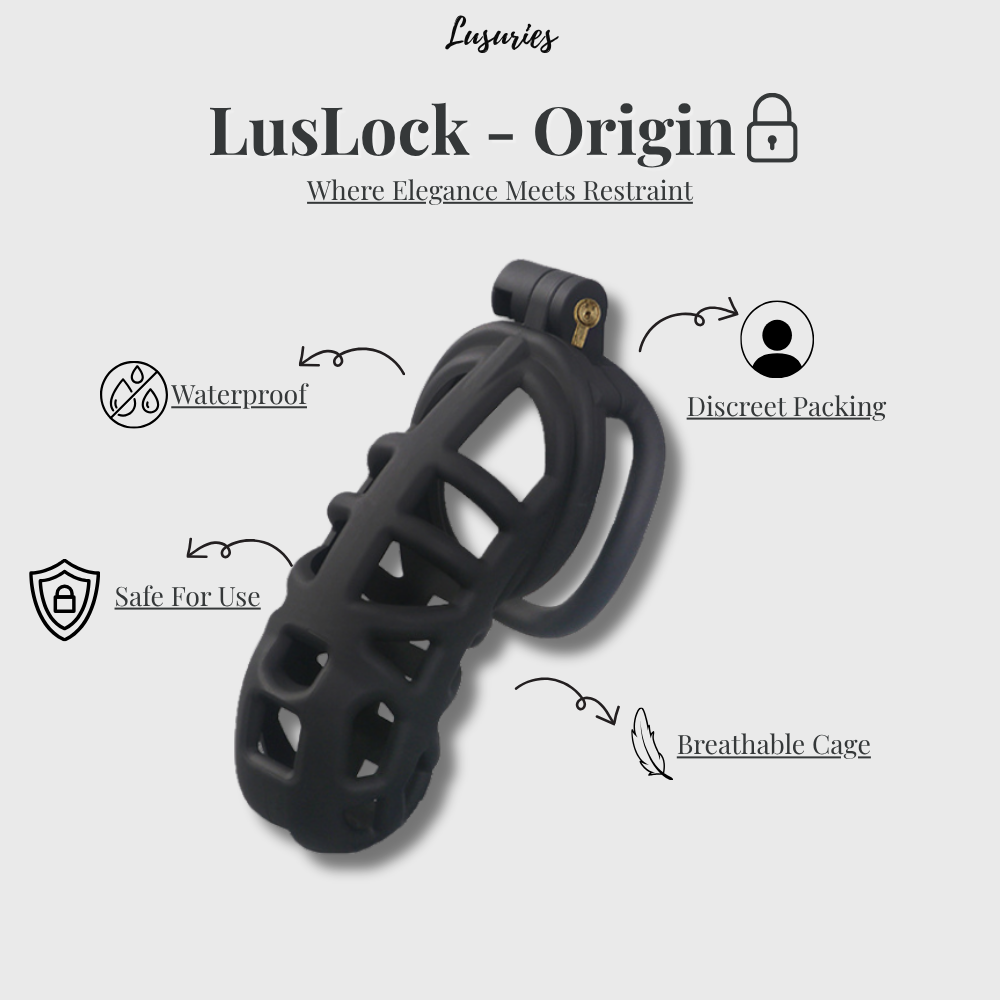 LUSURIES | LusLock | Origin - Adult Sex Toy | For Man | Chastity Lock - BDSM Fetish