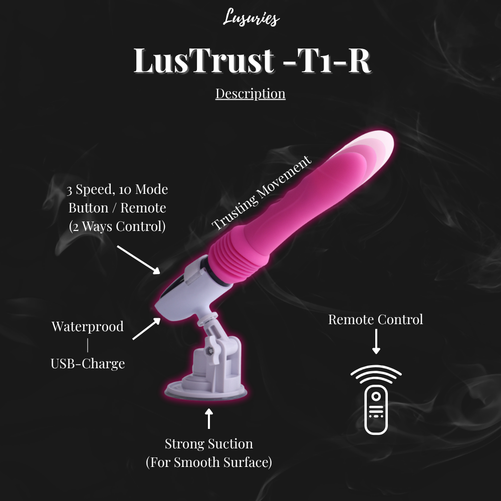 Lusuries LusTrust Auto Sex Machine – Remote Control, Strong Suction & Vibration, Low Noise, G-Spot Stimulator Man Woman