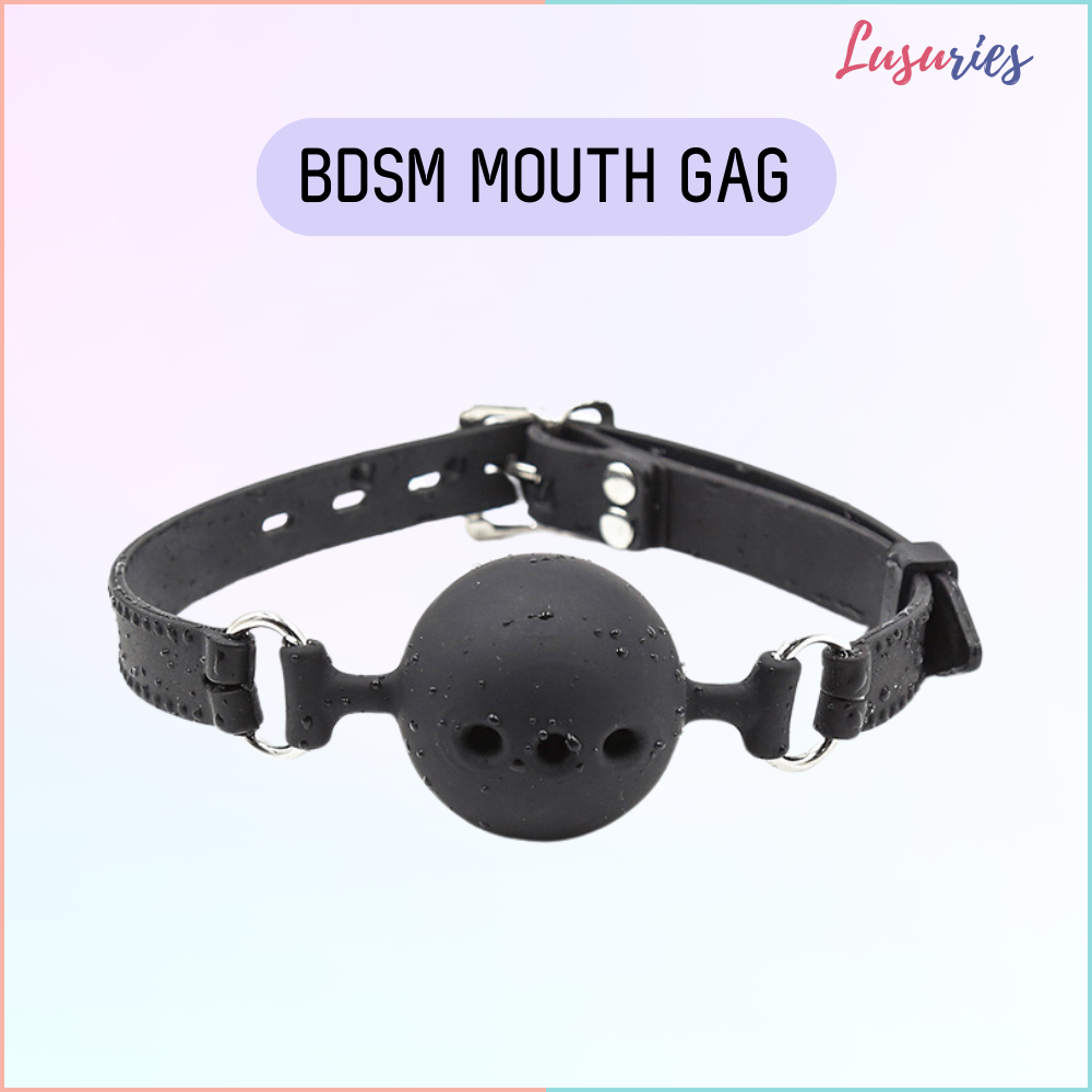 LUSURIES - Adult Sex Toy - BDSM Mouth Gag - Restraint Full Silicone European Style Ball Gag Adult Pleasure