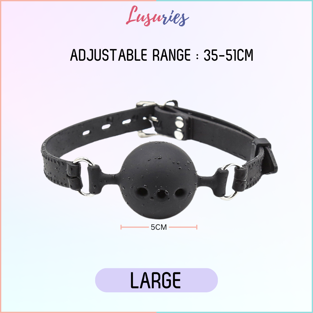 LUSURIES - Adult Sex Toy - BDSM Mouth Gag - Restraint Full Silicone European Style Ball Gag Adult Pleasure