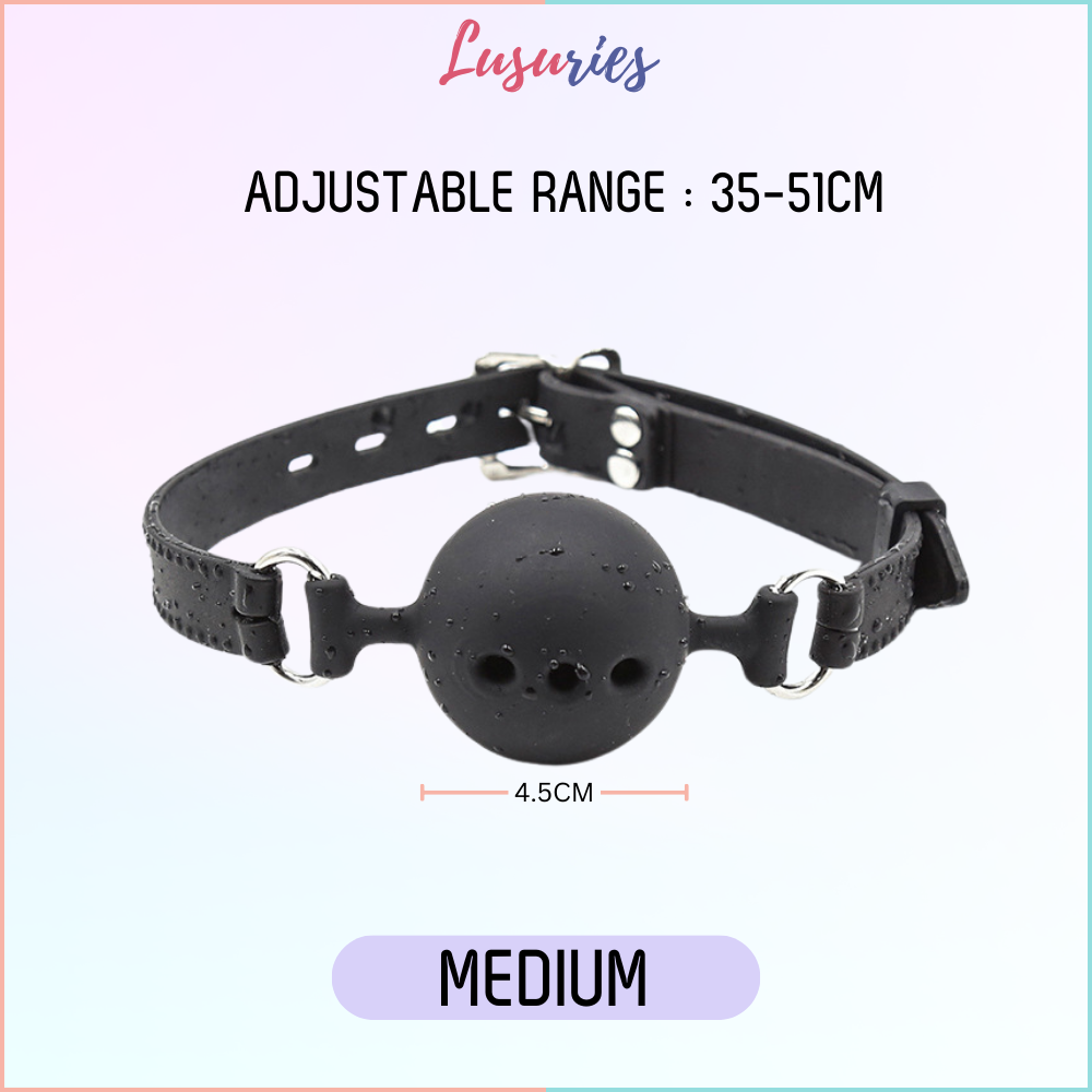 LUSURIES - Adult Sex Toy - BDSM Mouth Gag - Restraint Full Silicone European Style Ball Gag Adult Pleasure