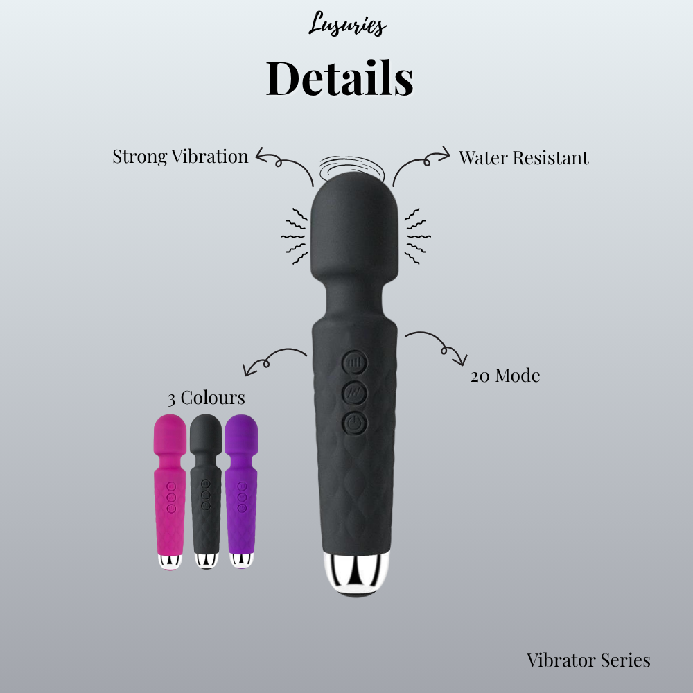 Lusuries | Intense AV Wand Vibrator | 20 Patterns for Powerful Stimulation