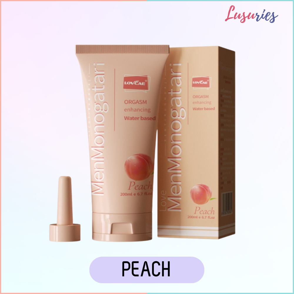 LUSURIES - MenMonogatari Smooth Personal Body Lubricant - Sex Lubricant Water Based - Cherry , Peach , Strawberry - 200ml