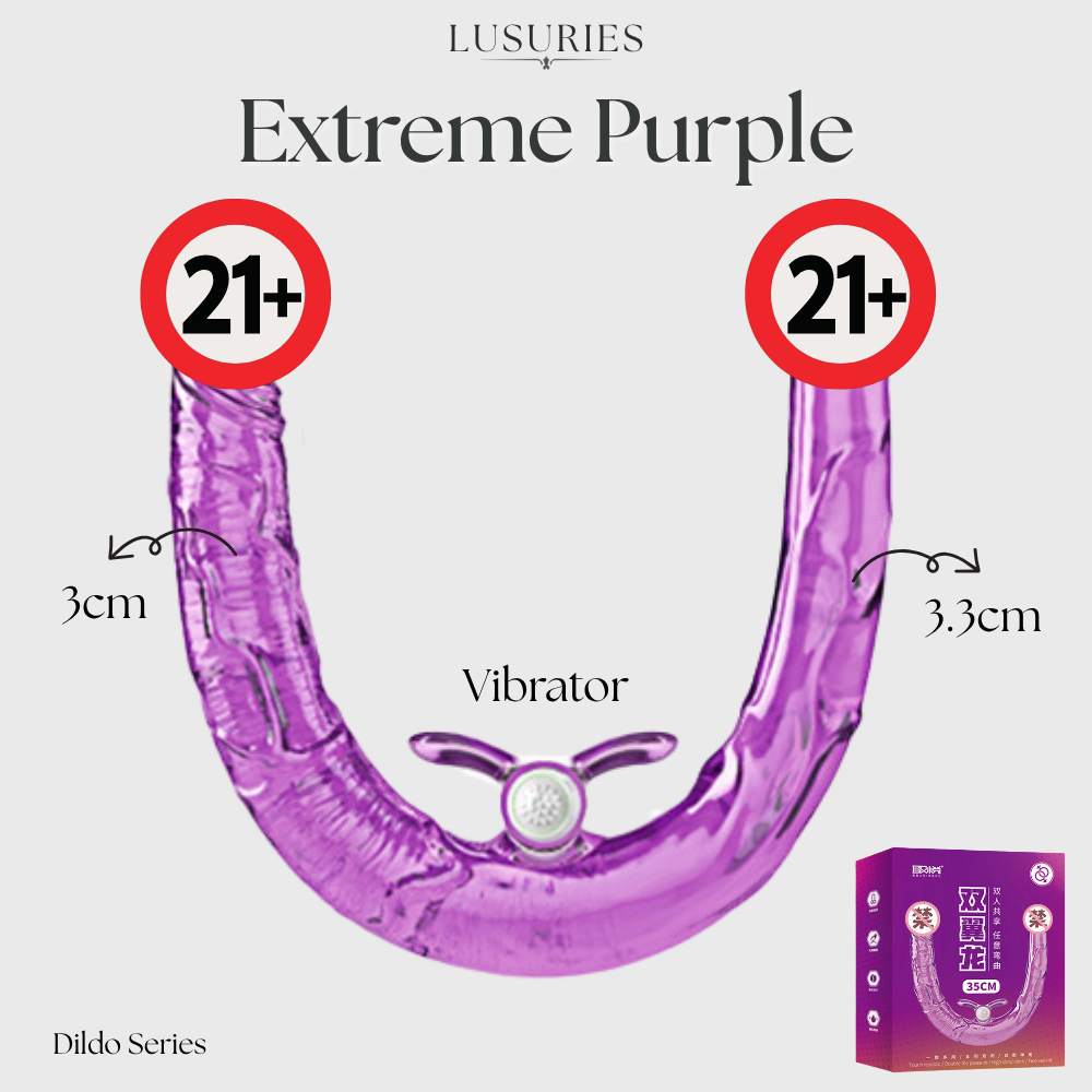 LUSURIES | Dildo Series | Double-Ended Vibrating Dildo – Flexible Dual Pleasure Wand Sex Toy For Unisex
