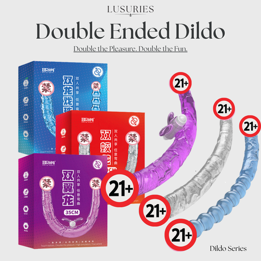 LUSURIES | Dildo Series | Double-Ended Vibrating Dildo – Flexible Dual Pleasure Wand Sex Toy For Unisex
