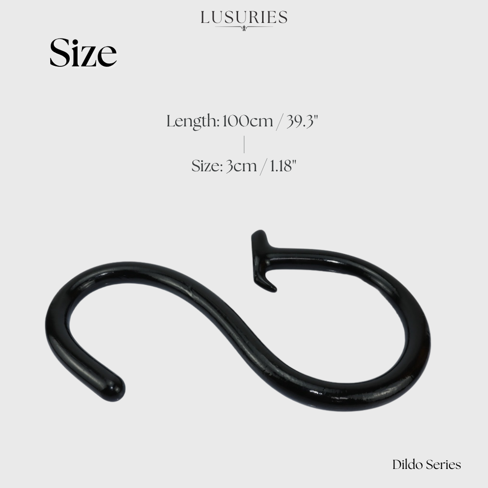 LUSURIES | Dildo Series | Super Long 1 Meter Length Dildo - Skin / Black | Adult Sex Toy