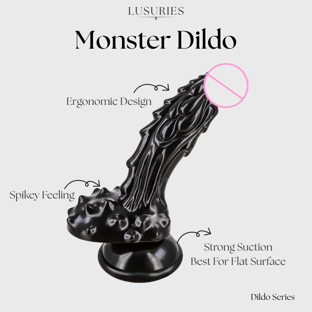 LUSURIES | Dildo Series | Alien Dildo - Upward-Curved Spikey Monster Dildo
