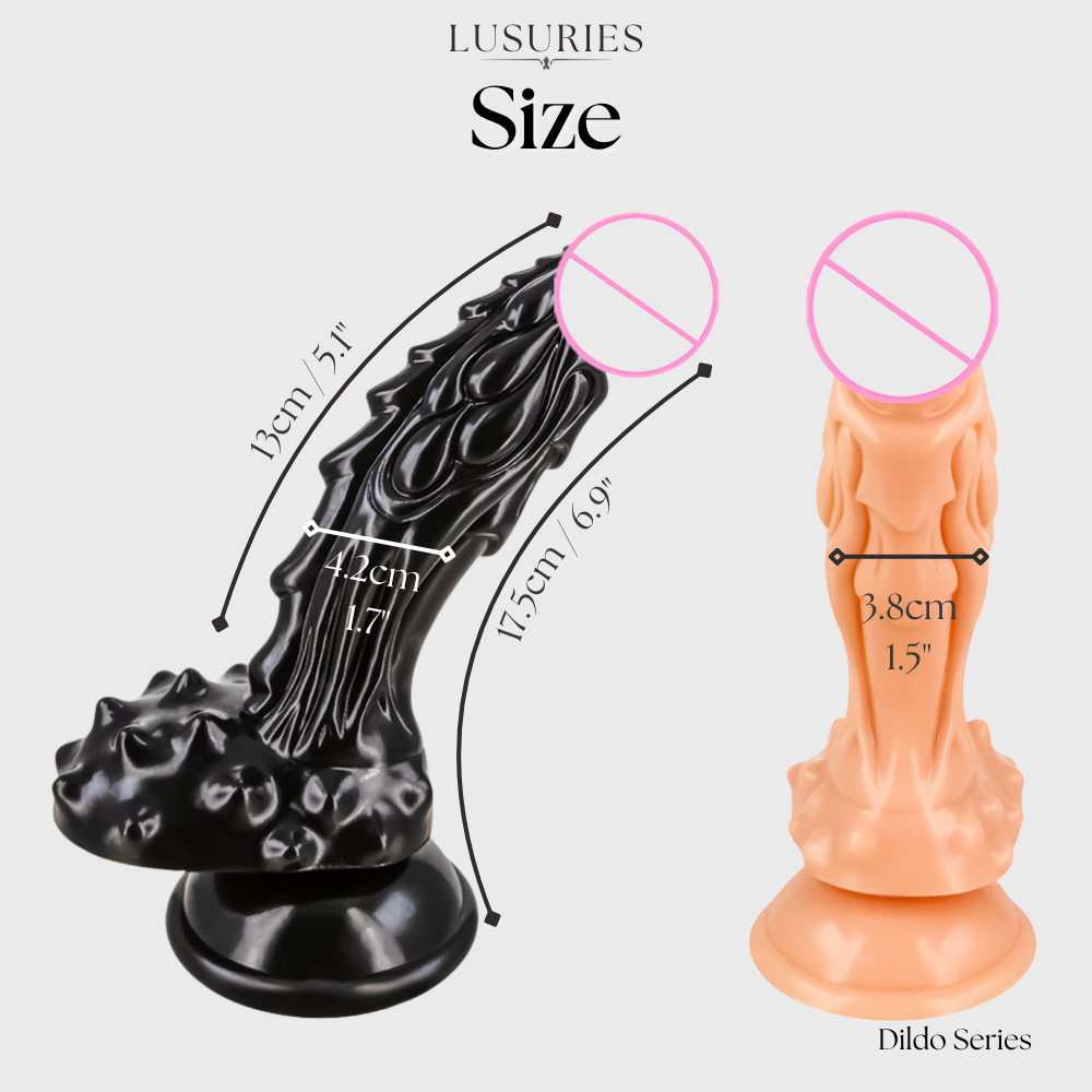 LUSURIES | Dildo Series | Alien Dildo - Upward-Curved Spikey Monster Dildo