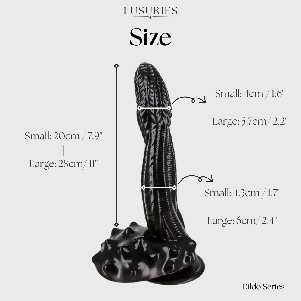 LUSURIES | Dildo Series | Dragon Scale Dildo - Monster Size Adult Sex Toy (Small / Large)