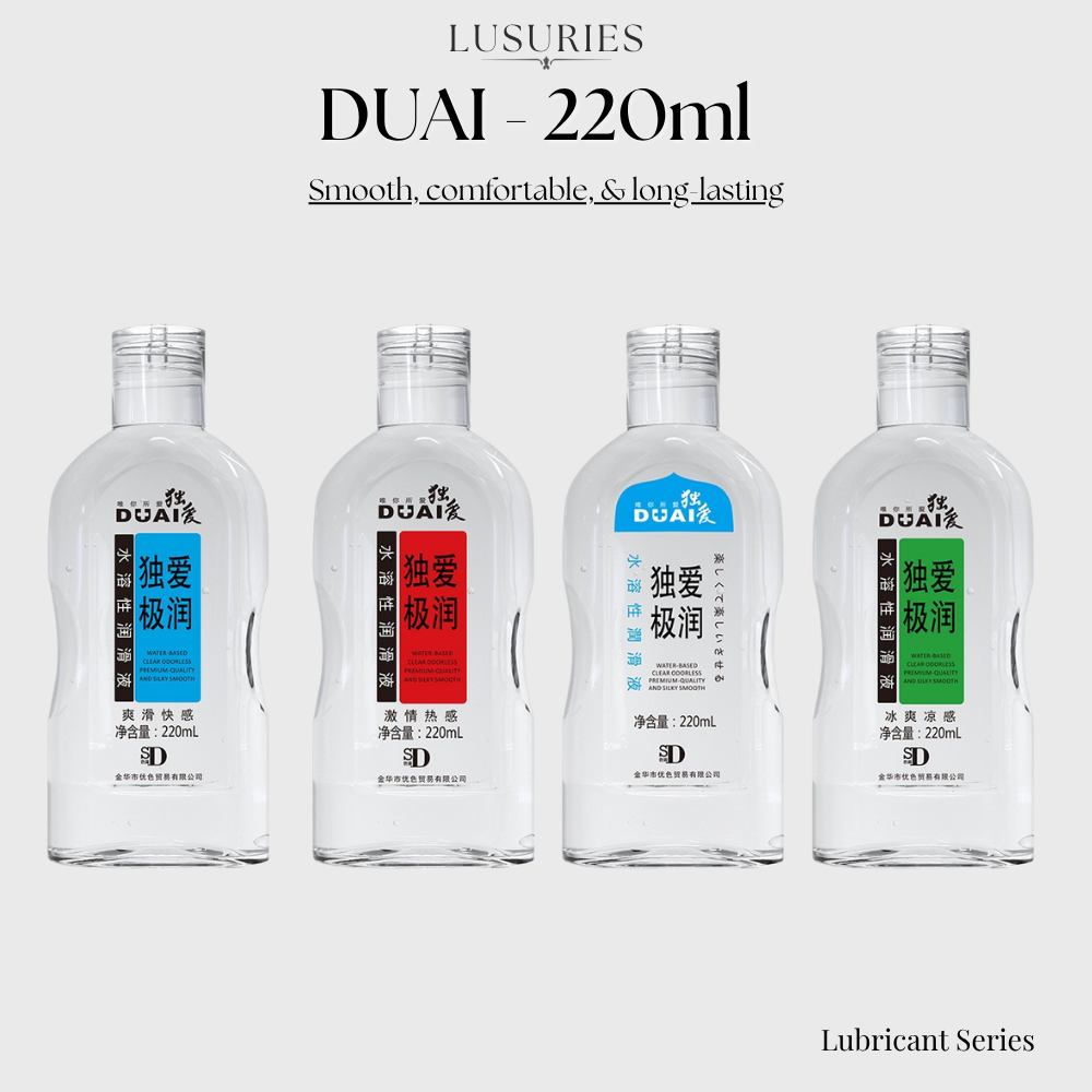 Lusuries | Lubricant Series | FREE Nozzle 220ML Water Based Sex Lube for Men Women Couples Anal Toy Safe Formula