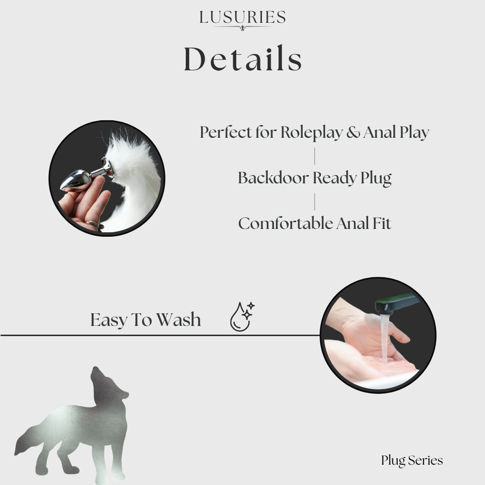 LUSURIES | Plug Series | Fox Tail Anal Butt Plug - Sex Toy For Unisex - Adult Sex Toy For Couple Foreplay Cosplay
