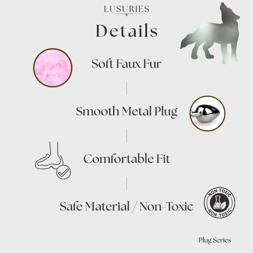 LUSURIES | Plug Series | Fox Tail Anal Butt Plug - Sex Toy For Unisex - Adult Sex Toy For Couple Foreplay Cosplay