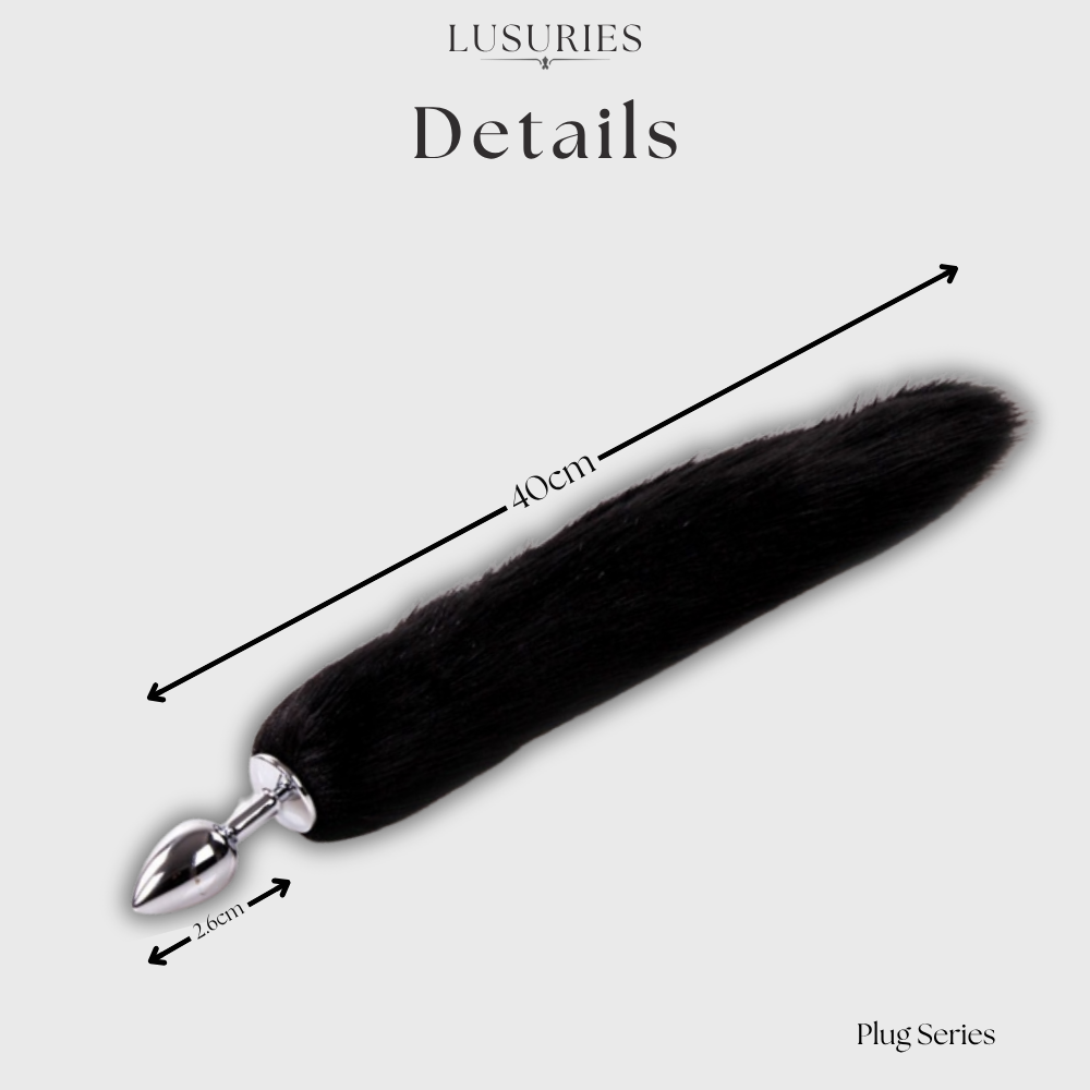 LUSURIES | Plug Series | Fox Tail Anal Butt Plug - Sex Toy For Unisex - Adult Sex Toy For Couple Foreplay Cosplay