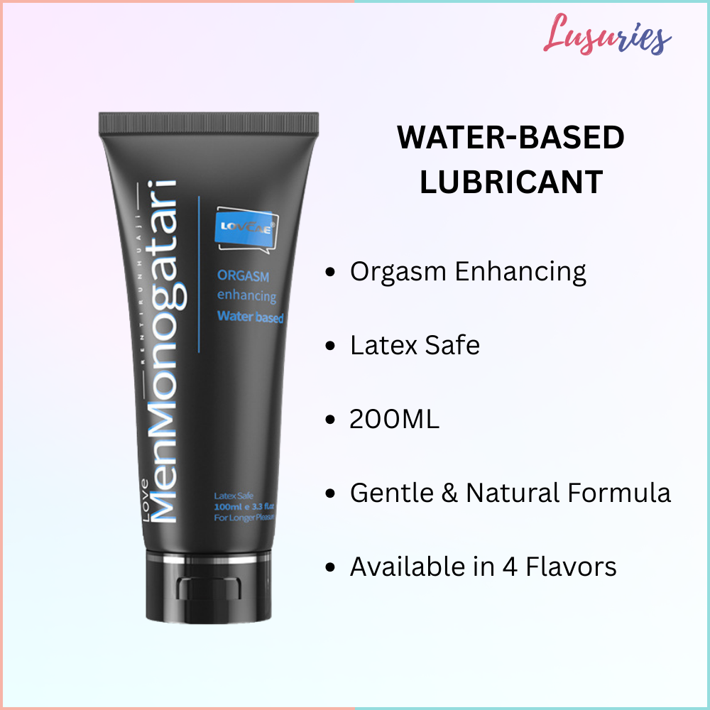 LUSURIES - MenMonogatari Smooth Personal Body Lubricant - Sex Lubricant Water Based - Cherry , Peach , Strawberry - 200ml