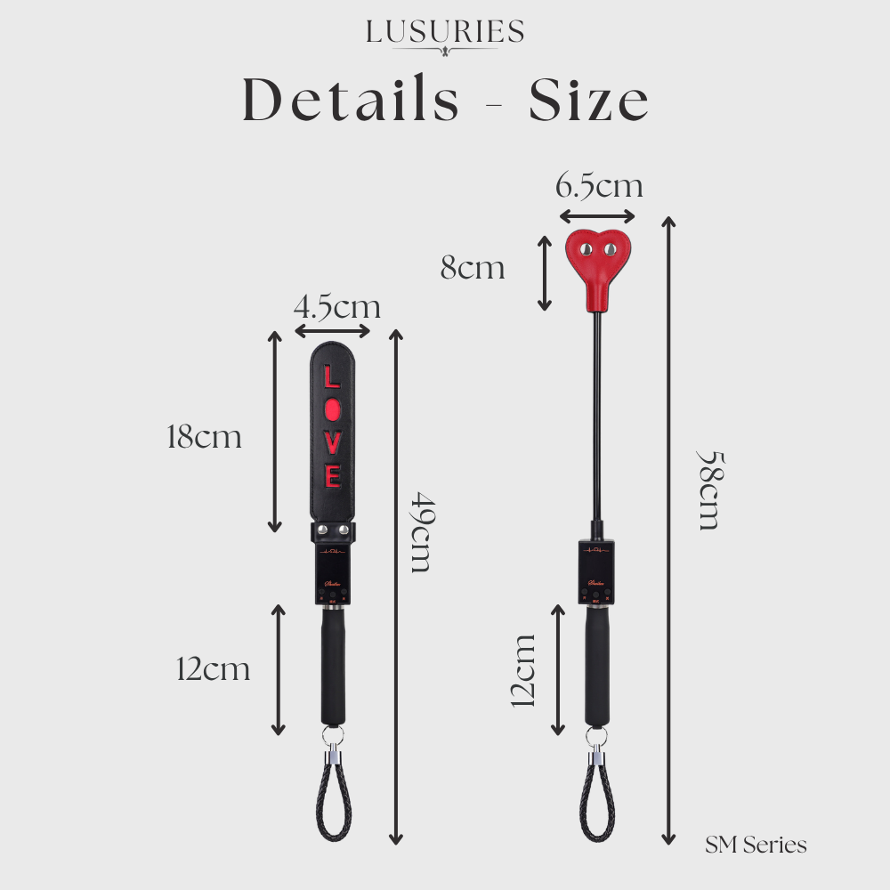 LUSURIES | SM Series |  Pulse Sensation BDSM Electric Shock Whip | Adjustable Pulse Stimulation Adult Sex Toy for Couples & Solo (Long / Short)