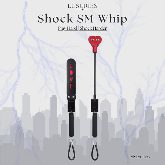 LUSURIES | SM Series |  Pulse Sensation BDSM Electric Shock Whip | Adjustable Pulse Stimulation Adult Sex Toy for Couples & Solo (Long / Short)