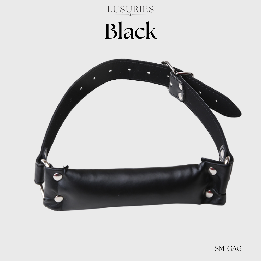LUSURIES | Mouth Gag | Adjustable Soft Cushion Mouth Gag - Pink / Black - BDSM Role Play