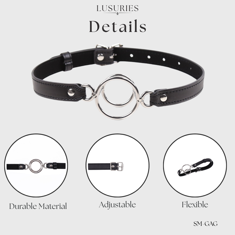 LUSURIES | Mouth Gag | Premium Material Double O Steel Mouth Gag - BDSM Roleplay