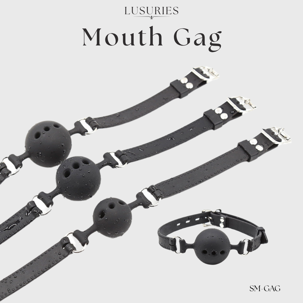 LUSURIES | Mouth Gag | Adult Sex Toy - BDSM Fetish - Restraint Full Silicone SM Style Ball Gag Adult Pleasure