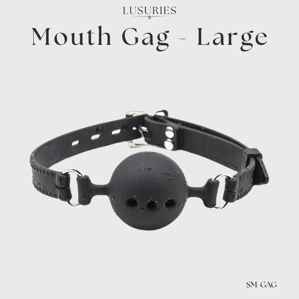 LUSURIES | Mouth Gag | Adult Sex Toy - BDSM Fetish - Restraint Full Silicone SM Style Ball Gag Adult Pleasure