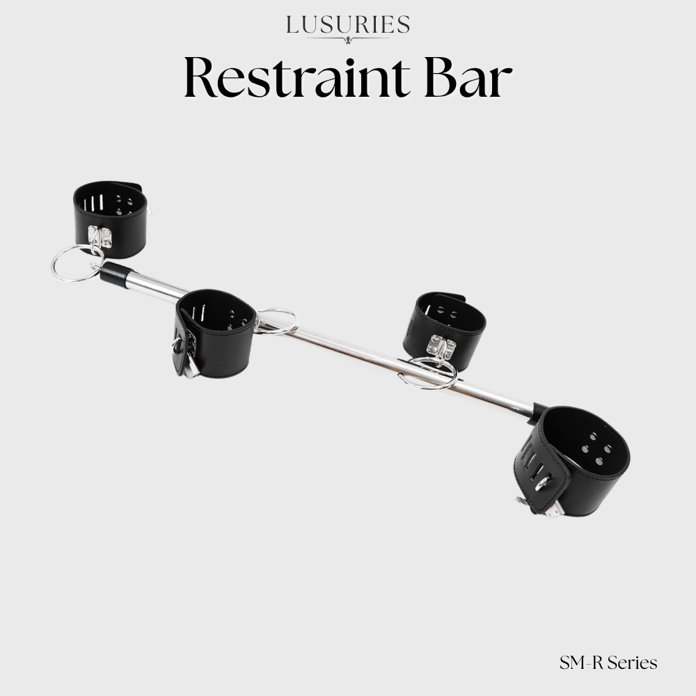 LUSURIES | BDSM Restrain Series | Hand & Leg Pole Cuffs with Steel Hook & Key Lock Restrain Bar