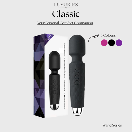 LUSURIES | Wand Series | Compact AV Vibrator - Super Strong Multi-Speed Vibration, Waterproof Adult Massager for Couples & Singles