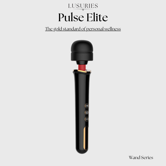 LUSURIES | Wand Series | Personal Body Massager – Portable Waterproof Silicone Sensual Toy with Multiple Vibration Modes (Pulse Elite)